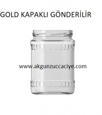 CAM KAVANOZLAR 580 cc KAPAKLI KAVANOZ 1 KOLİSİ 30 ADETLİDİR. GOLD KAPAKLIDIR