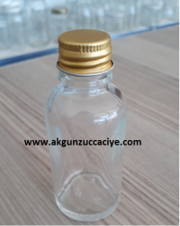 CAM ŞİŞELER 30 ml  VİDALI METAL KAPAKLI CAM SİŞE 100  ADETLİ KOLİ